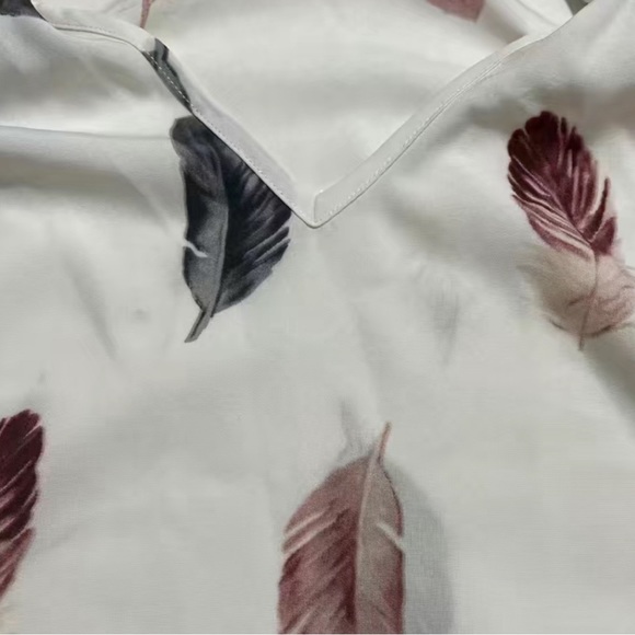 Feather Knotted Strap V-Neck Tank Top M - Picture 5 of 5